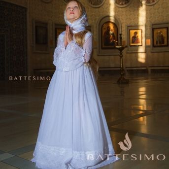 Ангелина - белое платье для девочки